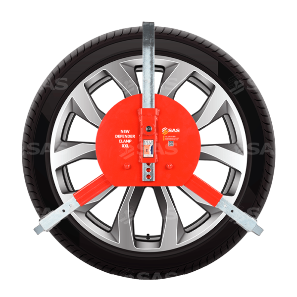 SAS New Defender Clamp XXL Shown on wheel