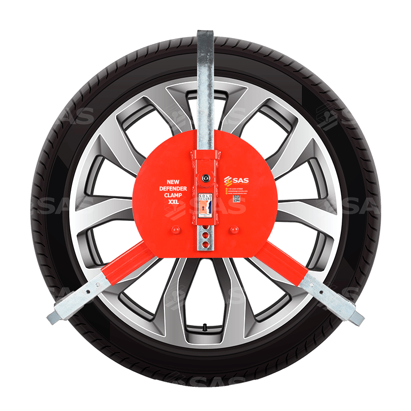 SAS New Defender Clamp XXL Shown on wheel