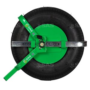 V133795 SAS GREEN V3 COMPACT Wheelclamp on trailer wheel