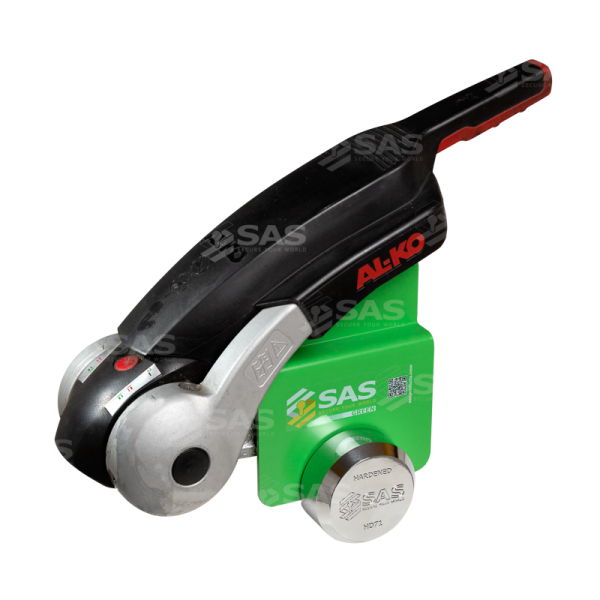 SAS Green AKS Hitchlock on Al-ko AKS3004 Hitch Coupling